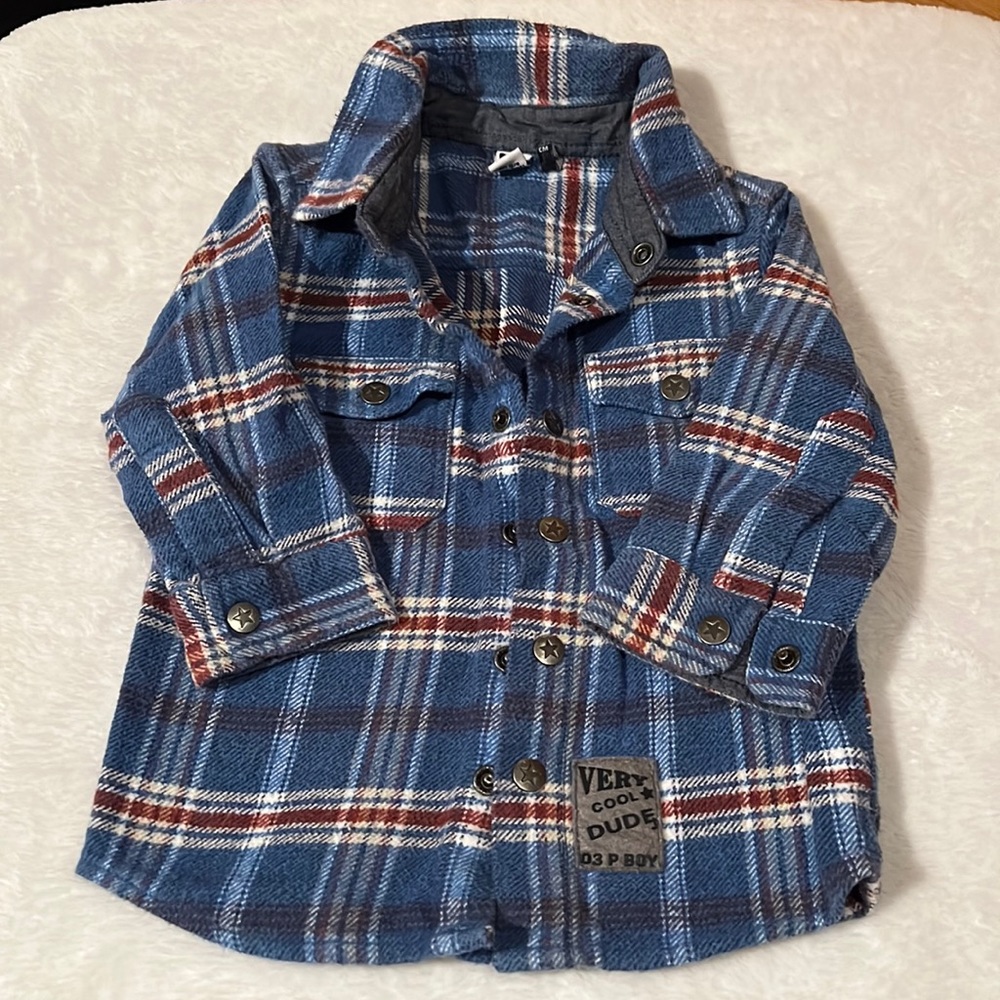 3 pommes flannel shirt